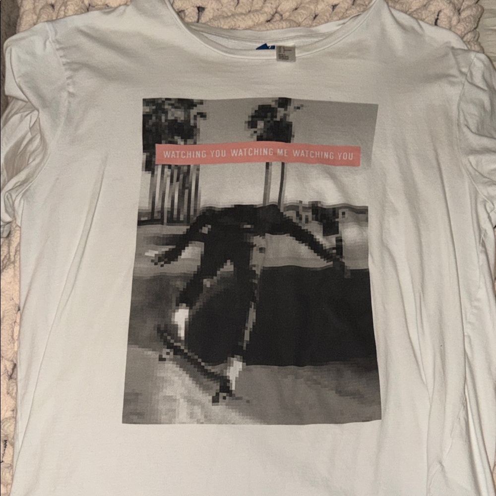 H&M White Graphic Tee